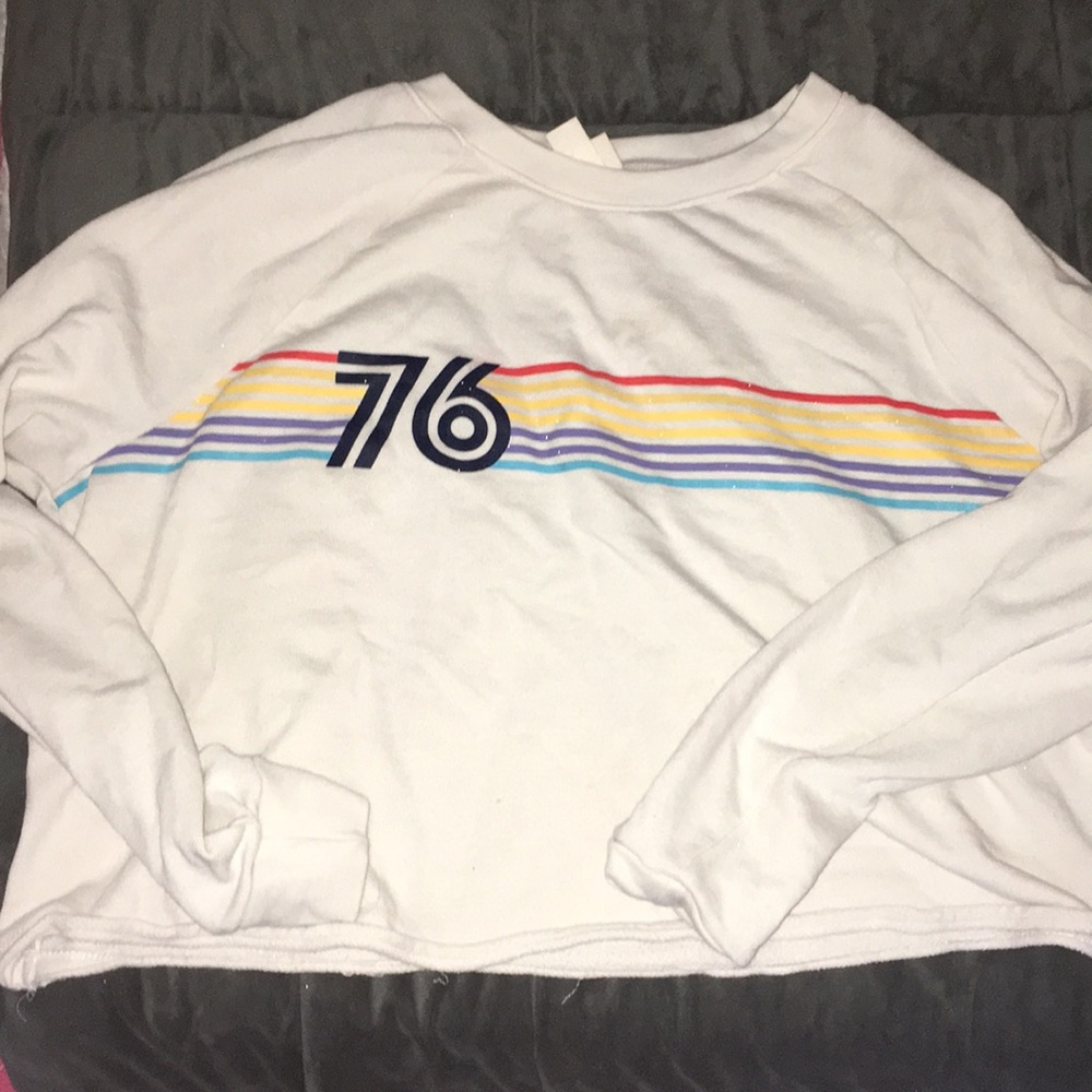 White cropped sweater